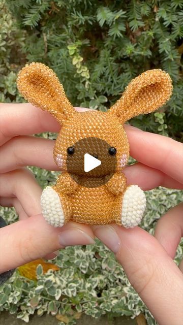 Beaded Bunny, Beaded Designs, Plushie Patterns, Bunny Pattern, November 3, So Adorable, Bead Crochet, Bead Designs, Bead Art