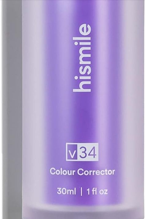 V34 Colour Corrector utilises colour correcting technology. Purple is directly opposite yellow on the colour wheel and is therefore its complementary colour, so a water-soluble purple dye is applied to your teeth to cancel out any yellow undertones.
HIsmile's V34 is a non-invasive brightening treatment. Simply apply the v34 Colour Corrector to your toothbrush like a regular toothpaste, and brush! V34 Colour Corrector, Purple Toothpaste, Colour Corrector, Colour Correcting, Purple Dye, Colour Wheel, Stained Teeth, Stain Removal, Color Corrector