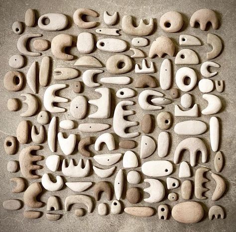 Ceramic Wall Installation, Pottery Display Ideas, Mobiles Art Sculpture, Ceramic Wall Art Sculpture, Mobiles Art, Pottery Wall Art, Air Dry Clay Projects, Diy Ceramic, Mobile Art