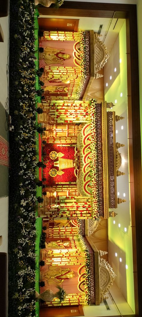 Telugu Marriage Decoration, Wedding Decorations Telugu, Telugu Wedding Stage Decoration, Telugu Wedding Mandapam Decoration, Wedding Mandapam Decoration, Telugu Wedding Decoration, Wedding Decoration At Home, Hindu Marriage Decoration Stage, Mandapam Decoration Marriage