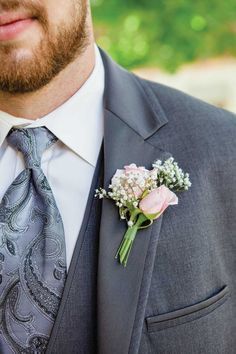 1000+ ideas about Pink Boutonniere on Pinterest | Wrist Corsage ... Blush Buttonhole, Pink Orange Wedding Flowers, White Tuxedo Wedding, Vintage Wedding Suits, Pink Astilbe, Grooms Boutonniere, Crimson Rose, Pink Boutonniere, Grooms Men