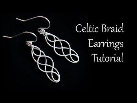 Jocelyn often makes striking Celtic style jewelry for her shop, Fantasia Elegance .  She generously shared how she makes her Celtic Braid... Wire Earrings Tutorial, Celtic Braid, Free Jewellery Making Tutorials, Diy Wire Earrings, Wire Tutorials, Wire Wrapping Techniques, Earrings Tutorial, Chain Nose Pliers, Bijoux Fil Aluminium