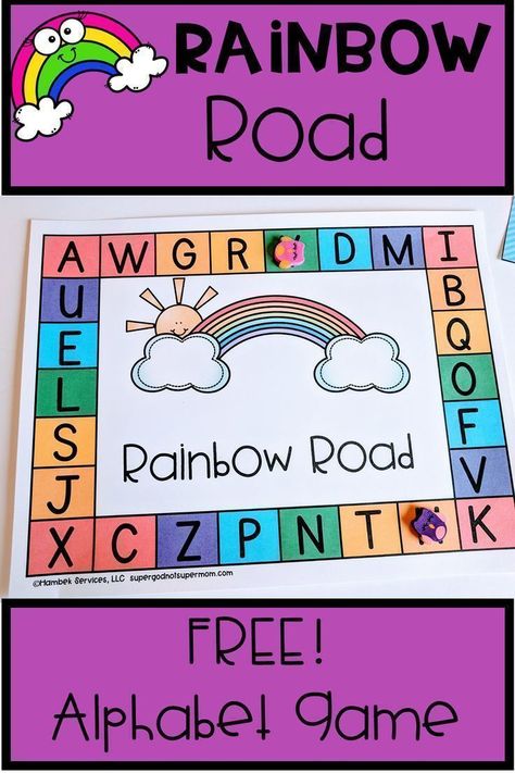 R Is For Rainbow, Learn Letters, Kindergarten Letters, Rainbow Road, Alphabet Kindergarten, Letter Games, Abc Activities, Alphabet A, Preschool Literacy