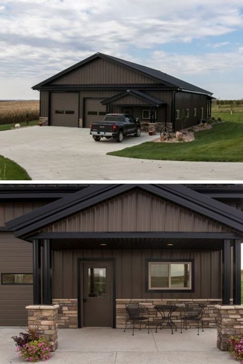 Dröm Hus Planer, Pole Barn Ideas, Land Plot, Utah House, Pole Barn Garage, Metal Building House Plans, Steel Building Homes, Metal Barn Homes, Metal Building Home