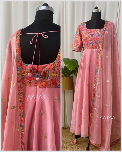 Organza kalamkari Anarkali with embroidered full flare n dupatta in organza . Back neck adorned with our signature handmade tassels. For orders, kindly whatsapp 9994467340/ Inbox. #anarkali #kalamkari #designeranarkali #designerboutique #aarraabyumaanand #coimbatoreboutique #chennaishopping #coimbatoreshopping #hyderabadfashion #hyderabadshopping #organza #tassels [ anarkali, kalamkari anarkali, kalamkari, designer anarkali ] Kalamkari Anarkali, Designer Anarkali, Anarkali Dress, Back Neck, June 15, Birthday Outfit, Anarkali, Indian Outfits, Sewing Projects