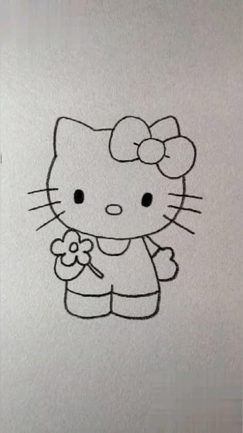 Stick Figure, Hello Kitty, Kitty, Drawings