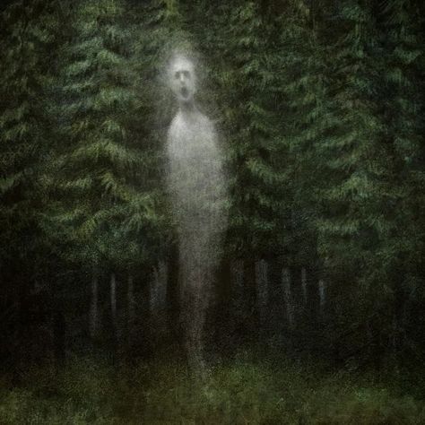 #sperberillustrationen #illustration #illustrator #art #myart #myartwork #painting #germanillustrator #ghost #geist #wald #forest | Instagram Ghost Forest Art, Ghost Forest Painting, Spooky Forest Art, Ghost In Forest, Ghost Forest, Illustrator Art, Aztec Art, Ghost, Illustrator