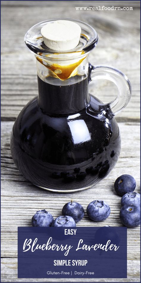 Blueberry Lavender Simple Syrup, Blueberry Lavender Syrup, Homemade Lavender Syrup, Lavender Syrup Recipe, Blueberry Cocktails, Canadian Breakfast, Flavored Simple Syrup, Flower Syrup, Homemade Syrups