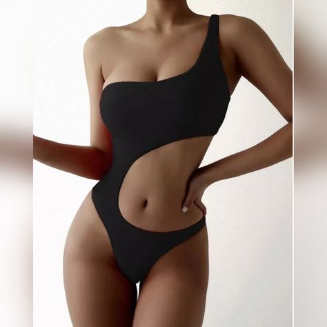 Vyb Vicious Young Babes One Piece Cut Out One Shoulder Monokini Swimsuit Large Nwot Black Monokini Swimsuit, Monokini Swimsuits, Monokini, Womens Swim, Asian Beauty, Cut Out, One Shoulder, Swimming, One Piece