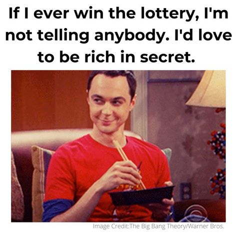 Set For Life Lottery, Won The Lottery, Win The Lottery, Funny Memes About Life, The Lottery, Be Rich, Winning The Lottery, Funny Love, Big Bang Theory