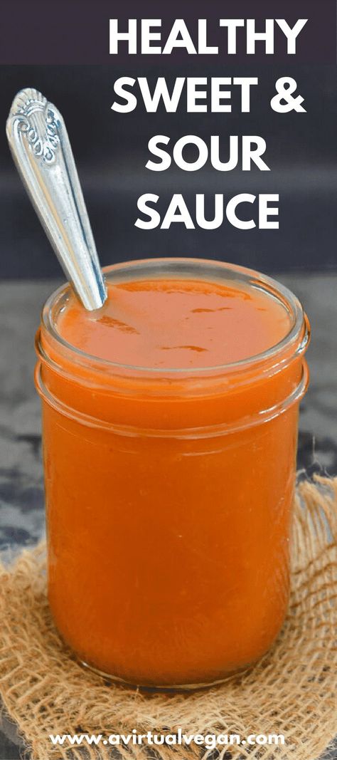 Sweet N Sour Sauce Recipe, Sweet Sour Sauce, Healthy Sauces, Vegan Sauces, Sweet And Sour Sauce, Best Vegan Recipes, Vegan Condiments, Sweet And Sour, Healthy Homemade