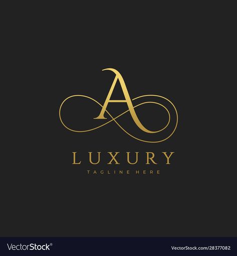 Luxury Letter Logo Design, Luxury Logo Ideas, Luxury Logo Design Gold, Luxury Logo Design Inspiration, A Logo Design Letter, Modern Luxury Logo Design, A Letter Logo Design, A Letter Logo, Logo Design Samples