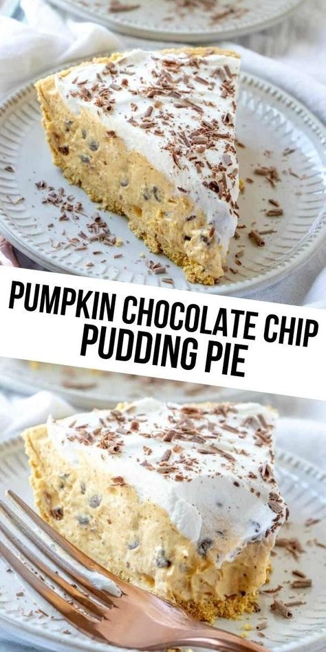 Pumpkin Pudding Pie, Pumpkin Pie Pudding, Pumpkins Spice, Pudding Pie Recipes, Classic Pumpkin Pie, Pumpkin Chip, Chocolate Chip Pudding, No Bake Pumpkin Cheesecake, Pudding Pie