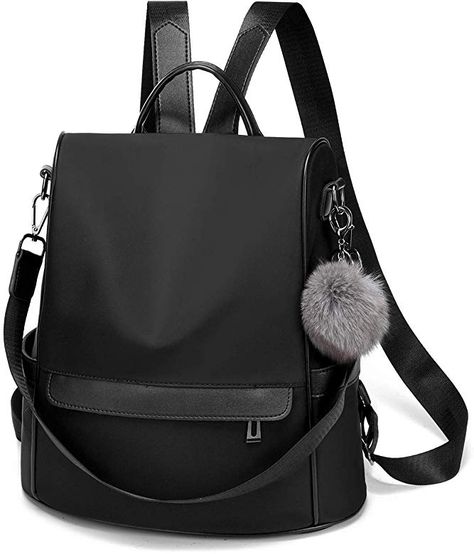 Pretty Backpacks, Small Backpack Purse, Shoulder Bags For School, Anti Theft Backpack, Faux Leather Backpack, Cool Gifts For Women, Travel School, Shoulder Bag Black, Small Backpack