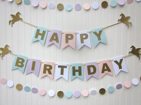 DIY Backdrop Ideas To Take Amazing Birthday Pics At Home! – Event Planning Ideas, Wedding Planning Tips | BookEventz Blog Birthday Party Paper Decorations, Unicorn Banner, Caterpillar Party, Birthday Decorations At Home, Lalaloopsy Party, Diy Birthday Banner, Happy Birthday Decor, First Birthday Photo, Happy Birthday Printable