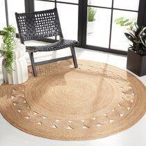 Bay Isle Home Round Jute/Sisal Beige Area Rug | Wayfair Modern Bohemian Style, Neutral Flooring, Eclectic Area Rug, Jute Round Rug, Natural Jute Rug, Boho Interiors, Concentric Circles, Jute Area Rugs, Natural Area Rugs