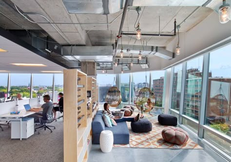 Open Office Design, Coworking Space Design, Open Space Office, Cool Office Space, Office Design Inspiration, Office Tour, Corporate Office Design, Office Plan, Office Space Design