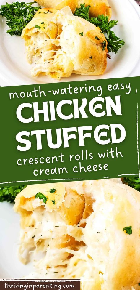 Crescent Wrapped Chicken, Crescent Rolls And Chicken Recipes, Rotisserie Chicken Roll Ups, Stuffed Crissonts Ideas, Chicken Crossiant Recipes, Pillsbury Crescent Recipes Chicken, Crescent Chicken Roll Ups, Stuffed Crescent Rolls Dinner, Chicken In Crossiants