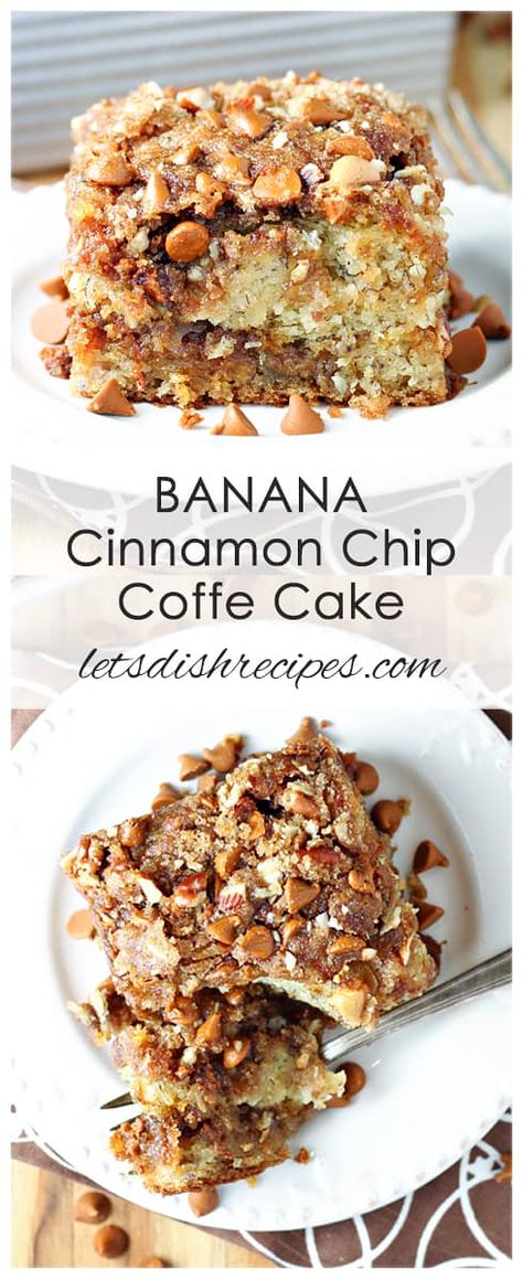 Banana Bread With Cinnamon Chips, Cinnamon Chip Desserts, Recipes Using Cinnamon Baking Chips, Banana Streusel Coffee Cake, Recipes Using Cinnamon Chips, Banana Coffee Cake Recipes, Recipes With Cinnamon Chips, Recipe With 2 Bananas, Cinnamon Chips Recipes