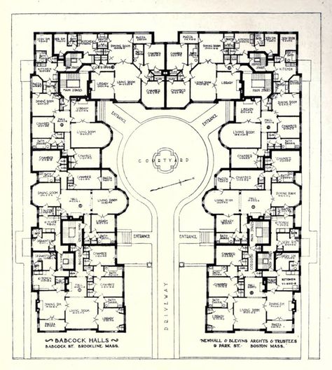 Floor plan of Babcock Halls, Brookline Manor Floor Plan, Castle Layout, Castle House Plans, Castle Floor Plan, Hotel Floor Plan, Architecture Mapping, Hotel Floor, House Plans Mansion, Mansion Floor Plan