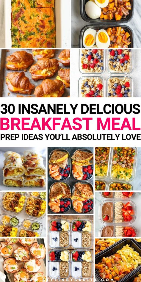 breakfast meal prep recipes Easy Breakfast Ideas Quick Meal Prep, Breakfast Ideas Work Meal Prep, Simple Healthy Breakfast Meal Prep, Ems Meal Prep, Meal Prep For A Single Person, Meal Prep Breakfast For The Week, Breakfast Ideas Weekday, Easy Meal Prep For Busy Moms, Healthy Breakfast Recipes Make Ahead