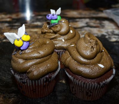 Go ahead, bite right into that fly on a poop cupcake... Poop Cupcakes, National Cupcake Day, Cupcake Day, Creative Snacks, Birthday Cupcakes, Food Festival, Cute Cakes, Go Ahead, Yummy Treats