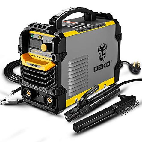 DEKOPRO 110/220V is a MMA welder for home use that is of decent quality. It is quite affordable which makes it a good choice for people that need to do at home work without spending a lot of money #Stick #homeusewelder #welder #welderreview #DIY #DIYwelding #hobbywelding #homeworkshop #welding #metalwork Portable Welder, Portable Welding Machine, Arc Welding Machine, Inverter Welder, Arc Welders, Welding Jobs, Tig Welder, Mig Welder, Welding Process