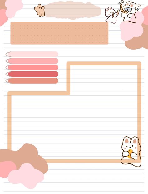 Bear Note Template - Notability Gallery Printable Notes Templates, Notability Notes, Note Template, Printable Notes, Cute Laptop Wallpaper, Notes Template, Laptop Wallpaper, Bullet Journal, Laptop