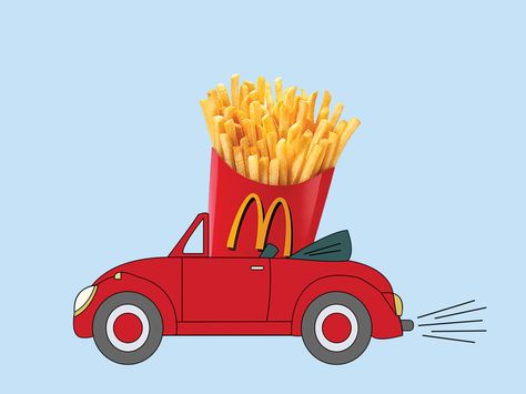 Can McDonald's delivery bring us fries that taste the same as takeout? Find out what we decided (and how they tasted) on Chatelaine.com Mcdonalds Delivery, Fry Yay, Adobe Illustrator Graphic Design, Graphic Design Infographic, Design Infographic, Scrapbook Items, Scrapbook Book, Social Media Design Graphics, Save The Day