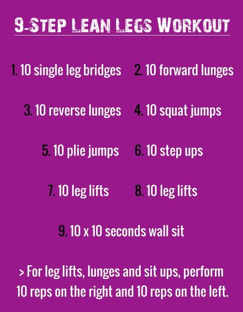 The ideal 9-step workout plan for those that are looking to gain lean legs.  #leglifts #squatjumps #legworkout #legexercises #loseweight #weightlos Lean Leg Workout, Fitness Hacks, Lean Legs, Step Workout, Fitness Exercises, Get Lean, Reverse Lunges, Weight Los, Leg Lifts