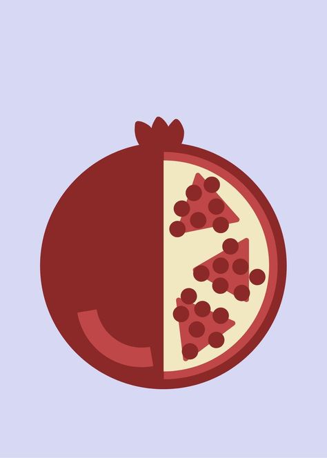 Pomegranate Logo, Pomegranate Graphic, Pomegranate Poster, Lavender Background, Art Basics, Graphic Design Lessons, Logo Design Creative, Motion Graphics, Pomegranate