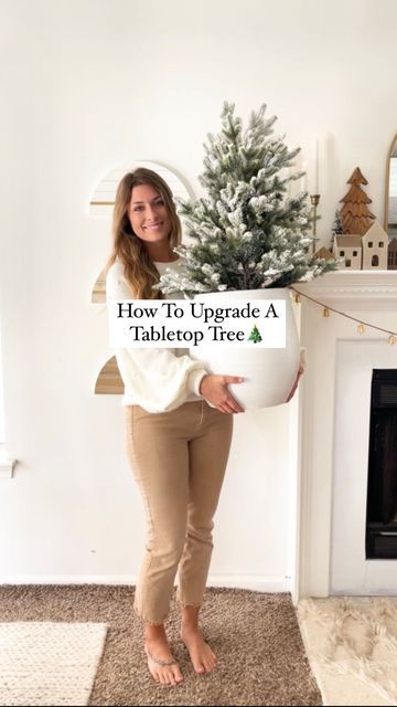 Stay - Neutral Home Decor on Instagram: "Upgrading Our $30 Tabletop Tree 🎄 This was one of our favorite mini projects we did last year! What’s great about this is you can totally make it your own really quickly. You only need 3 items to put this together. 1. A tabletop tree 🌲 Target and Michael’s are the best place for affordable smaller trees. 2. A vessel to put it in. You can use a planter, large pot, or a wicker basket. Target and World Market are the plug for baskets, and West Elm and Small Christmas Tree Basket, Table Top Tree Ideas, Tabletop Christmas Tree Ideas Display, Table Top Christmas Tree Ideas Display, Table Top Trees Christmas, Table Top Christmas Tree Ideas, Tabletop Christmas Tree Ideas, Table Top Christmas Trees, Christmas Tree Container