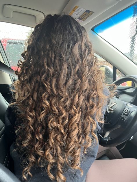 #naturalhairstyles #natural #naturalhaircare #curly #curlyhairstyles #curlyhaircare #3b #3c #3chair #3bhair #2c #curlygirlmethod #curlyhairroutine #hair #hairstyles #hairideas #longhair #longcurlyhair Long Curly Hair Light Brown, Brown 2c Hair, Curly 2c Hair, 3a 3b Hair, Long 3a Hair, Waist Length Curly Hair, Curly Hair 3b/3c, 2c 3a Curly Hair, Hair Inspo Brown