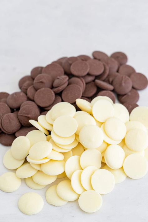 All about what chocolate melting wafers are and why it's useful in baking Chocolate Types, Baking Bars, Wafer Chocolate, Christmas Party Treats, Baking Photography, Chocolate Melting, Crazy For Crust, Chocolate Melting Wafers, Baking Chocolate