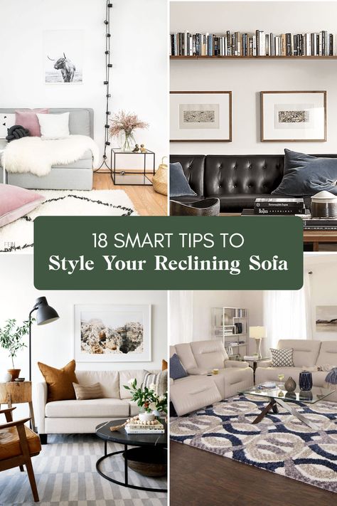 Are you looking to spruce up your living space with a reclining sofa? Discover 18 smart tips for decorating with reclining sofas while keeping comfort and style in focus. Find out how to select the best colors, fabrics, and decor that compliment your relaxed and stylish vibe. Whether you crave a contemporary design or a cozy farmhouse aesthetic, these practical ideas will transform your space into a welcoming area. Say goodbye to dull furniture and hello to chic comfort with these amazing strategies for making your reclining sofa work beautifully in any room. Sofa Layout, Reclining Sofas, Living Room Recliner, Farmhouse Aesthetic, Recliner Sofa, Cozy Farmhouse, In Focus, Couch Covers, How To Decorate