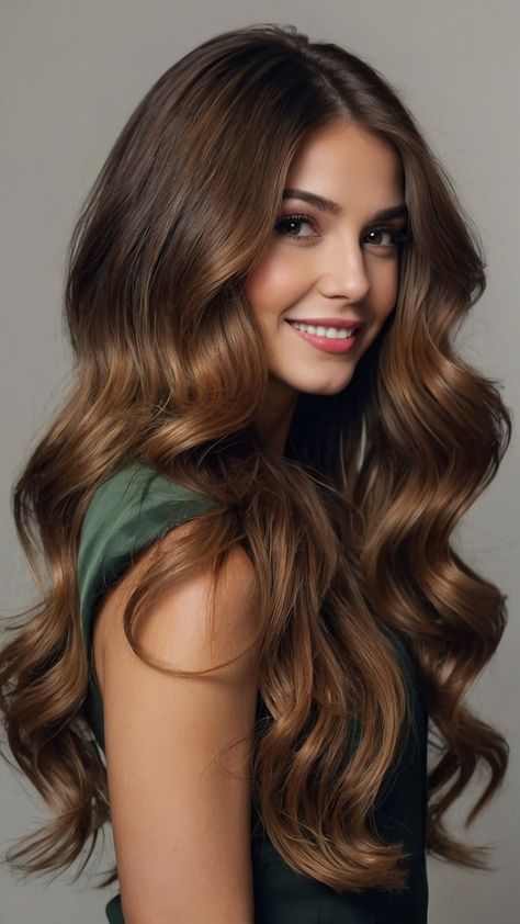 Discover the hottest fall hair trend with our guide to stunning fall balayage hair Whether you're a fan of brunette blonde dark brown hair or even brunettes with dark highlights we've got you covered From brunette auburn to brown hair brunettes and dark black hair fall in love with the beauty of balayage caramel highlights this season Elevate your style with the perfect blend of colors for a gorgeous autumn look Voluminous Brunette Hair, Brunette With Auburn Highlights, Brunette With Hazel Eyes, Fall Balayage Hair, Brunette Auburn, Hair Brunettes, Fall Balayage, Balayage Caramel, Dark Highlights