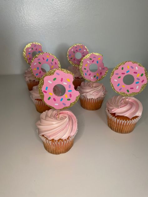 Donut Birthday Party Cupcakes, Two Sweet Cupcake Birthday Party, Two Sweet Birthday Cupcakes, Donut Theme Cupcakes, Too Sweet 2nd Birthday Cupcakes, Donut Theme Party, Ice Cream Birthday Party Theme, Donut Cupcakes, Doughnut Party