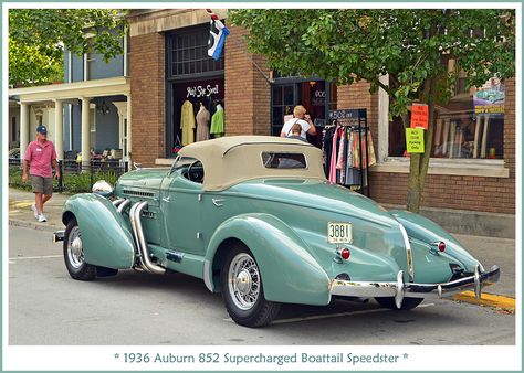 1936 Auburn 852 Boattail Speedster Auburn Car, 3d Karakter, Carros Vintage, Auto Retro, Vw Vintage, Ferrari Laferrari, Antique Car, American Classic Cars, Old Classic Cars