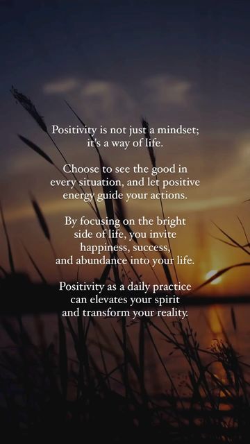 Claire | Women’s Wealth & Wellness on Instagram: "The way you think has a profound impact on your reality. 

By choosing positive thoughts, you can transform your world. 

A positive mindset attracts positive energy, leading to more opportunities and a sense of abundance. 

This doesn’t mean ignoring life’s challenges but facing them with optimism and resilience. 

When you embrace positivity, you’re better equipped to overcome obstacles and stay focused on your goals. 

This mindset helps you manifest your dreams and build a life filled with joy, love, and fulfillment. 

By consistently nurturing positive thoughts, you create a more hopeful and vibrant reality, turning everyday experiences into steps toward a brighter future.

#digitalmarketing2024 #digitalmarketing #wfhopportunities #suc Stay Focused On Your Goals, Growth Mindset Quotes, Bright Side Of Life, Manifest Your Dreams, On The Bright Side, Focus On Your Goals, Daily Practices, Mindset Quotes, A Way Of Life