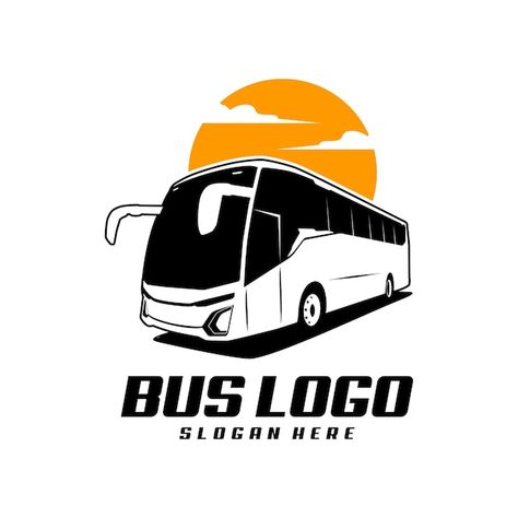 Bus Logo Design, Bus Design Branding, Bus Travel Logo, Logo Bus, Bus Logo, Vector Bus, Mr Travel Bus Livery, Travel Bus, Orange Travels Bus Livery