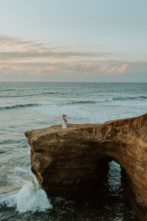 Lgbtq Elopement, Engagement Photo Shoot Beach, Sunset Beach Wedding, San Diego Sunset, Sunset Cliffs San Diego, Sunset Beach Weddings, Strapless Lace Wedding Dress, La Jolla San Diego, San Diego Elopement