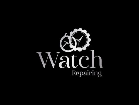 Watch Repairing Logo by MadeByFaheem Watch Logo Design Creative, Watch Logo Design Ideas, Watches Logo, Website Logo, Watch Companies, Oil Blends, Essential Oil Blends, Oil Blend, Watch Design