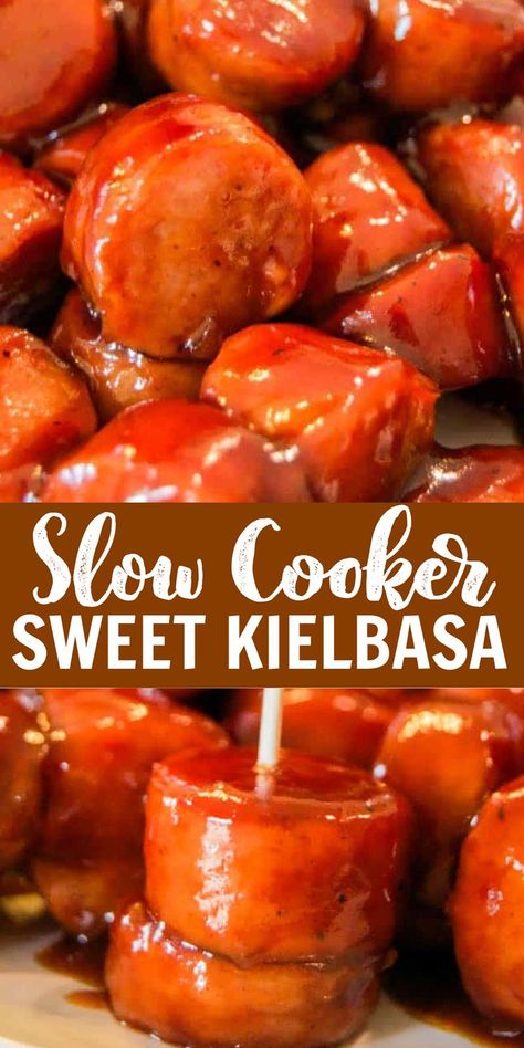 Kielbasa Crockpot, Kielbasa Appetizer, Polska Kielbasa, Winter Dinner Party, Kielbasa Recipes, Slow Cooker Bbq, Favorite Appetizers, Kielbasa, Perfect Appetizers