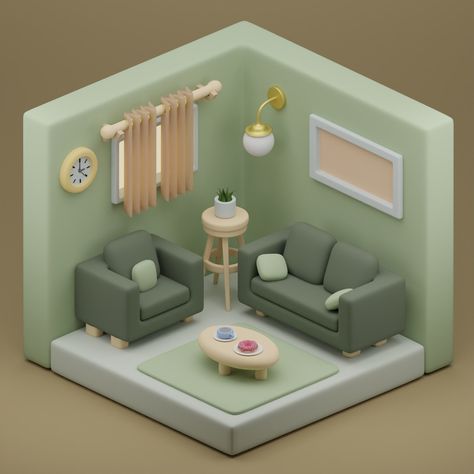 I made a 3d Isometric Living Room following @3dgreenhorn ‘s tutorial :’)) Followed the tutorial pretty closely since I’m still a beginner but excited to play around and customize it more! #3dart #3dmodeling #3drender #blender #blender3d #blenderrender #blenderart #isometric Blender 3d Room, Isometric Room 3d, Ikea Campaign, Isometric Living Room, 3d Isometric Room, Isometric Room, 3d Isometric, 3d Scene, 3d Interior