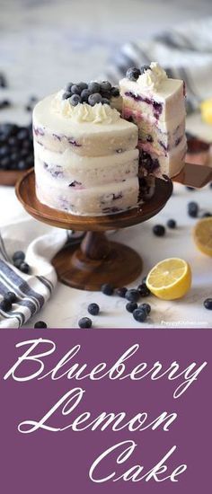 Lemon Blueberry Cake, Homemade Buttercream Frosting, Cheesecake Mini, Preppy Kitchen, Blueberry Lemon Cake, Blueberry Desserts, Summer Cakes, Blueberry Cake, Blueberry Recipes