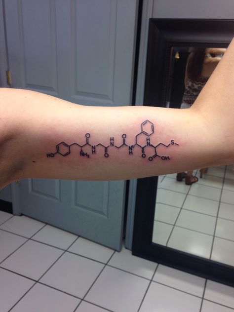 My first tattoo! Chemical formula for runners high Runners High Tattoo, Chemical Formula Tattoo, Chemical Compound Tattoo, Chemical Tattoo, Running Tattoos, Zebra Tattoo, Tattoo Prints, Running Tattoo, Running Girl