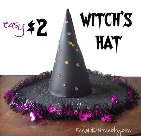 Lady Avalon, Diy Witch Hat, Kids Witch Costume, Witch Costume Diy, Witches Night, Diy Witch, Witches Hats, Birthday Hats, 1st Halloween