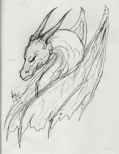 Dragon Pen Sketch, Dragon With Wings Drawing, Mythical Creatures Sketches, Cool Drawing Ideas Creative, Dragon Pencil Drawings, How To Draw A Dragon, Dragon Art Sketch, Dragons Sketch, Dragon Art Drawing