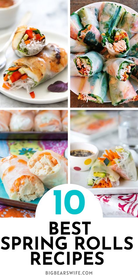 Healthy Spring Rolls Recipe, Spring Roll Recipes, Asian Spring Rolls, Fresh Spring Rolls Recipe, Healthy Spring Rolls, Summer Rolls Recipe, Rice Paper Recipes, Shrimp Spring Rolls, Vietnamese Spring Rolls