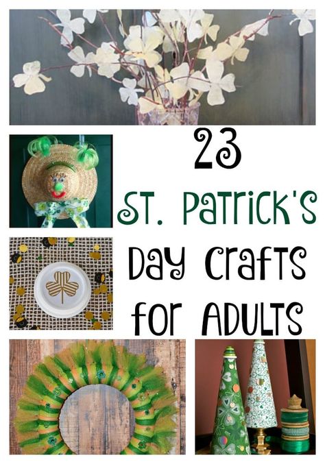 St. Paddy’s Day is the perfect excuse to spend the day making these handmade St. Patrick's Day Crafts from wreaths, clovers, banners, and so much more! #StPatricksDayCrafts #StPaddysDay #GreenCraftIdeas Diy St Patricks Day Decor, St. Patrick's Day Diy, St Patrick's Day Activities, Bunting Diy, March Crafts, St Patricks Crafts, St Patricks Day Crafts For Kids, Crafts For Adults, Diy Crafts For Adults